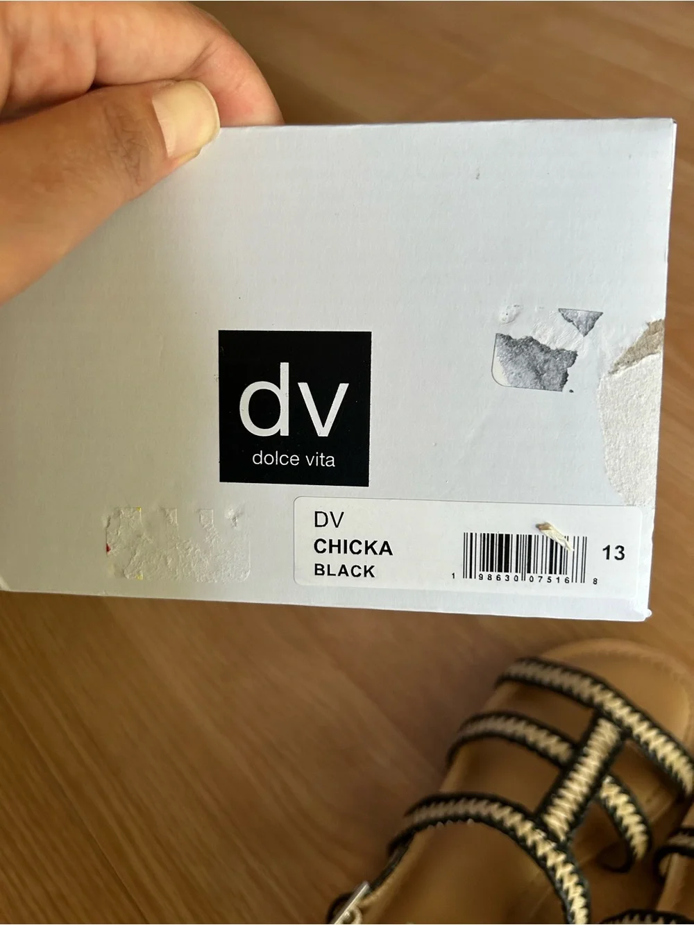 NEW DV by Dolce Vita Chika Black Sandals Youth 13
